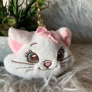 Disney Marie Cat Aristocats Plush Keychain mini Coin Purse